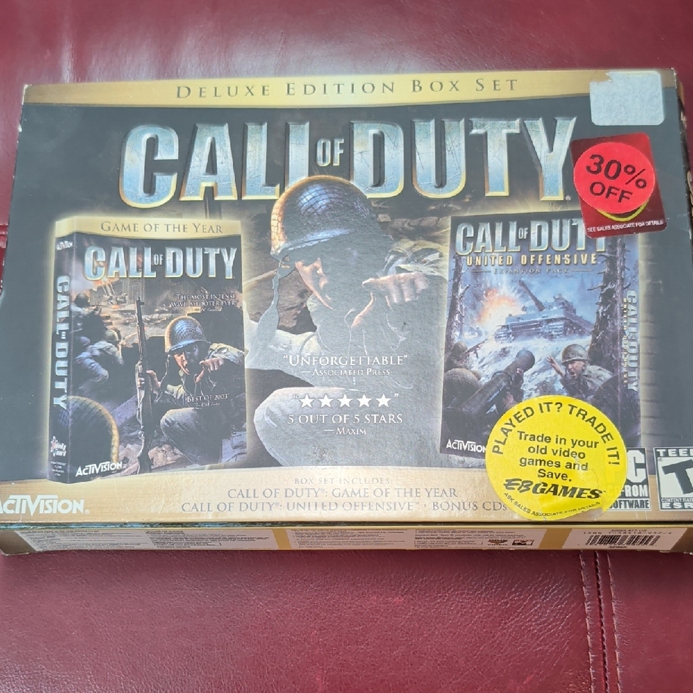Call of Duty Deluxe Edition Box Set PC Gaming Good Condition